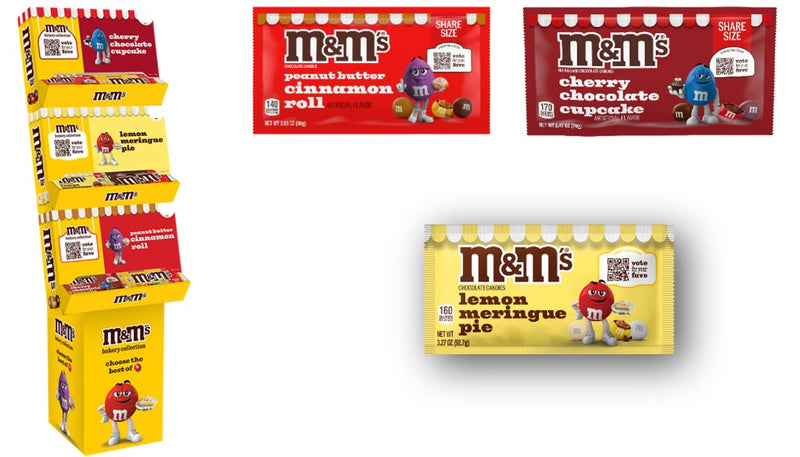 M&M King Size Flavor Vote Shipper Powerwing 144ct