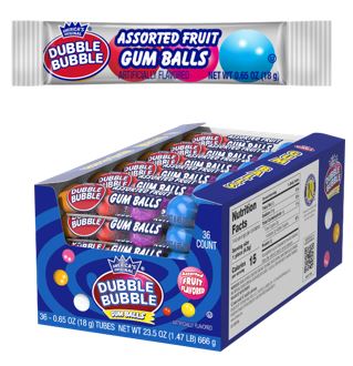 Dubble Bubble 4ball Tube Boxes 36ct