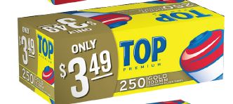 Top Tubes Pre Price 3.49 Gold 100mm Cartons 04ct