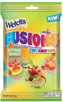 Welch's Juiceful Fusions Citrus Surge Fruit Snacks Peg Bag 4 oz