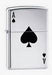 Zippo Lucky Ace Chrome Lighter polished chrome finish front packaging