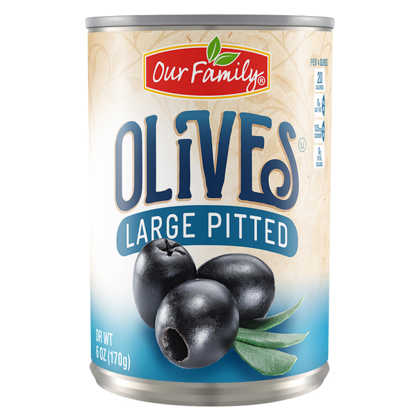 SpartanNash Ripe Jumbo Olives can — large black olives in water with sea salt