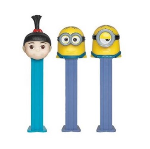 Pez Minions Candy Dispensers with Refills, 12ct blister packs featuring collectible Minions character dispensers and Pez candy tablets