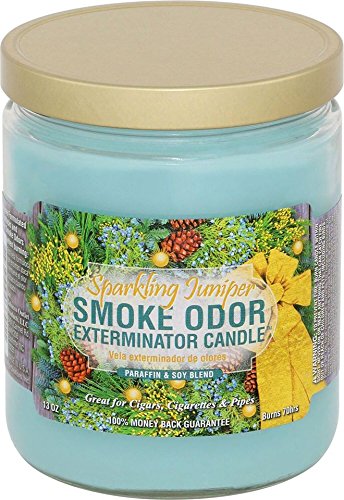 Smoke Odor Exterminator Jar Candle Sparkling Juniper 12ct