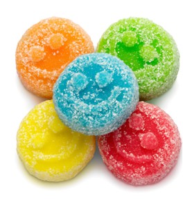 Albanese Gummi Poppers 4.5 lb bag of colorful bite-sized fruity gummi candies