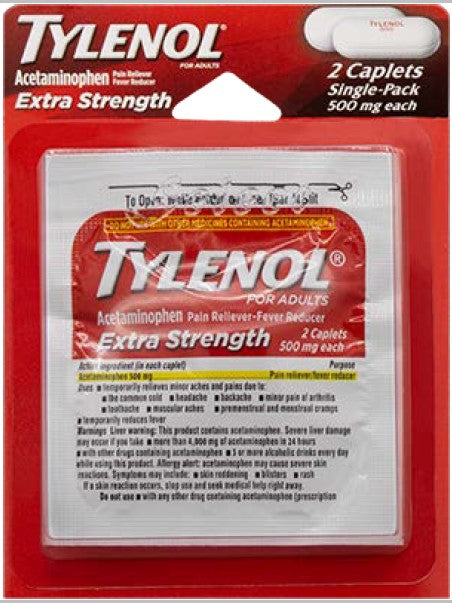 Tylenol Es Caplets Sleeves 12ct