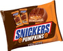 Snickers Pumpkins milk chocolate Halloween candy in festive pumpkin shape, 5.5 oz package