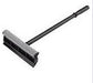 Black commercial squeegee with 8-inch rubber head and 20-inch handle, janitorial cleaning tool