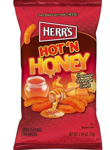 Herrs Cheese Curls Hot Honey 2.75 12ct