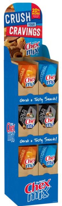 Chex Mix Display Shipper Floor 4.5 oz 48ct