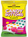 Candy Buttons colorful sugar dot candy strips on paper, classic nostalgic retro candy peg bag