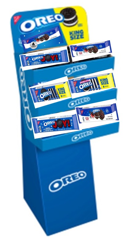 Oreo Display Shipper Winter Multibrand King Size Floor 76ct