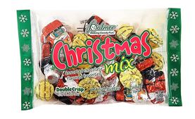 R.M. Palmer Christmas Mix assorted milk chocolate holiday candy in festive Christmas-themed foil wrappers, 12ct
