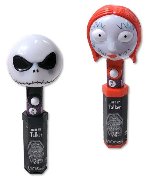 Candyrific Nightmare Before Christmas Talking Candy Dispenser featuring Jack Skellington character design with built-in sound and candy