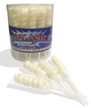 Albert's Colorsplash Twisty Pops Tutti Frutti lollipops, 30ct tub with vibrant multicolor individually wrapped pops