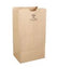 Heavy-duty 25 lb short brown kraft paper bags, bundle of 400, for food service and retail use