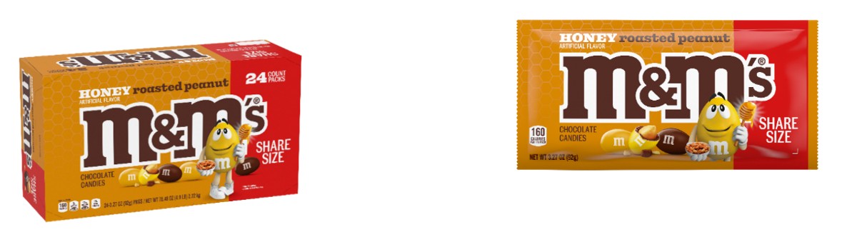 M&M Honey Roasted Nut King Size 3.27 Boxes 24ct