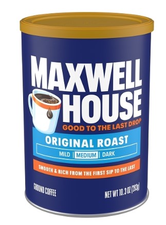 Maxwell House Coffee Original Roasted Medium Green Menthold Can