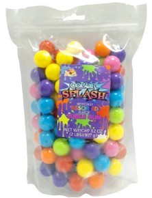 Albert's Color Splash Assorted Gumballs 2 lb bag with colorful mixed fruit-flavored gumballs