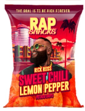 Rap Snacks Sweet Chili Lemon Pepper Rick Ross 2.5 Chips 10ct