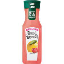Simply Raspberry Lemonade 11.5 oz bottle with vibrant raspberry and lemon label