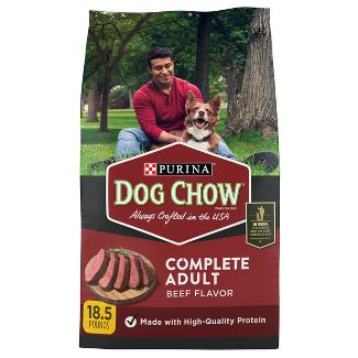 Purina Dog Chow Complete Adult Dry Dog Food 18.5 lb bag with real chicken formula