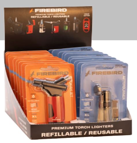 Colibri Firebird Lighter Pqd Tearaway Blstr Boxes Displays 20ct