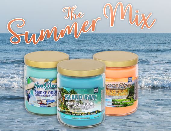 Smoke Odor Exterminator Jar Candle Summer Mix Variety Pack 12ct