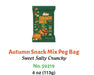 Palmer Autumn Snack Mix 4 oz peggable bag with fall-themed seasonal snack blend