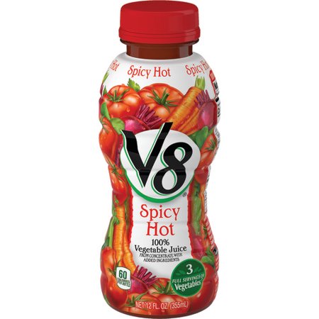 V-8 Veg Juice Spicy Bottles 12 oz 12ct