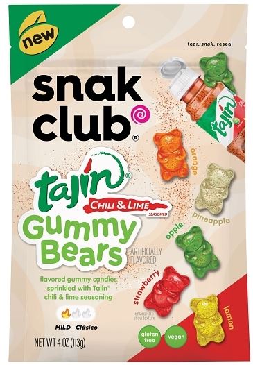Snak Club Gummy Bears Tajin 4 Peg Bags 06ct