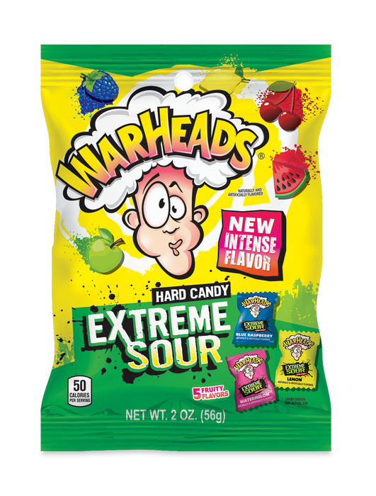 Warheads Exteme Sour Candy Peg Bag 2 oz