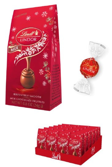 Lindt Lindor Truffle Mini Bag 0.8 oz with smooth milk chocolate truffle filling