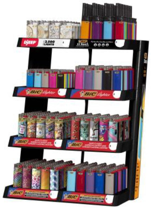 BIC Lighter 8tier W/ djeep Counter Displays 414ct