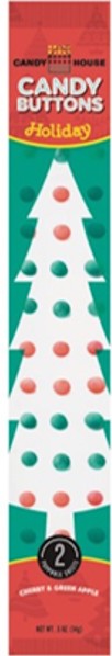 Doscher's Holiday Candy Buttons 0.5 oz festive candy dot strips on paper, holiday seasonal candy