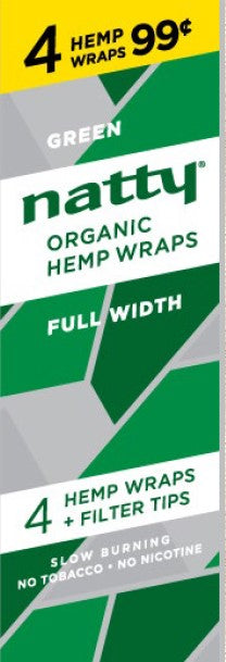 Natty Hemp Wrap Green 4/ 99 Packs 60ct