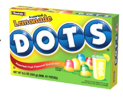 Dots Lemonade Theater Box Candy 6.5 oz theater-size box front packaging