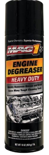Mag1 Heavy-Duty Engine Degreaser 16 oz aerosol can for cleaning engines, transmissions, and motors