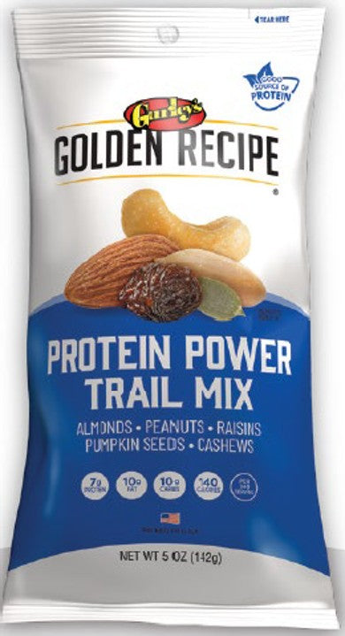 Gurley's Gold Recreational Protein Power Trail Mix 5 oz bag with protein-rich nut and seed blend