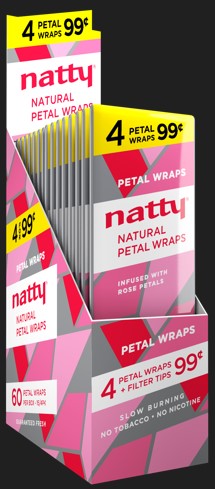 Natty Hemp Wrap Petal 4/ 99 Packs 60ct