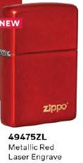 Zippo 49475zl Metallic Red Matte Lighter