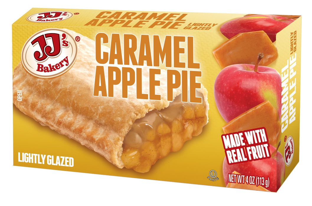 JJ's Bakery Lightly Glazed Snack Pies 4 Ounce Caramel Apple Wholesale