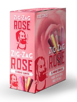 Zig Zag Rose Pre Rolled Cones Mini Packs 5pk 8ct
