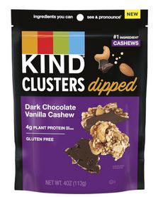 Kind Clusters Vanilla Cashew Dark Chocolate Peg Bag 4 oz