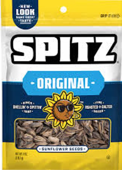 Spitz Original Sunflower Seeds 6 oz bags, wholesale case of 9 units for convenience store snack retail