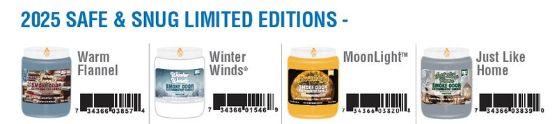 Smoke Odor Exterminator Jar Candle Mix Safe Snug Variety Pack 12ct