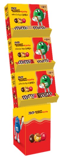 M&M PB&J Mixed King Size Shipper Floor Shippers 144ct