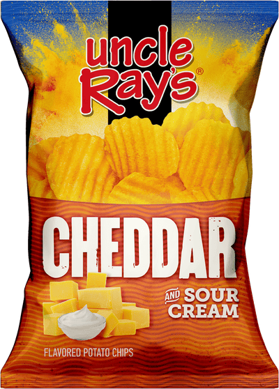 Uncle Ray's Cheddar & Sour Cream Chips, 2.29 oz (Pack of 12)