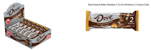 Dove 2.2-Oz Milk Chocolate Peanut Butter Reindeer Wholesale 24-Pack Display