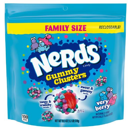 Nerds Gummy Clusters Candies 18.5oz Wholesale Peg Bags
